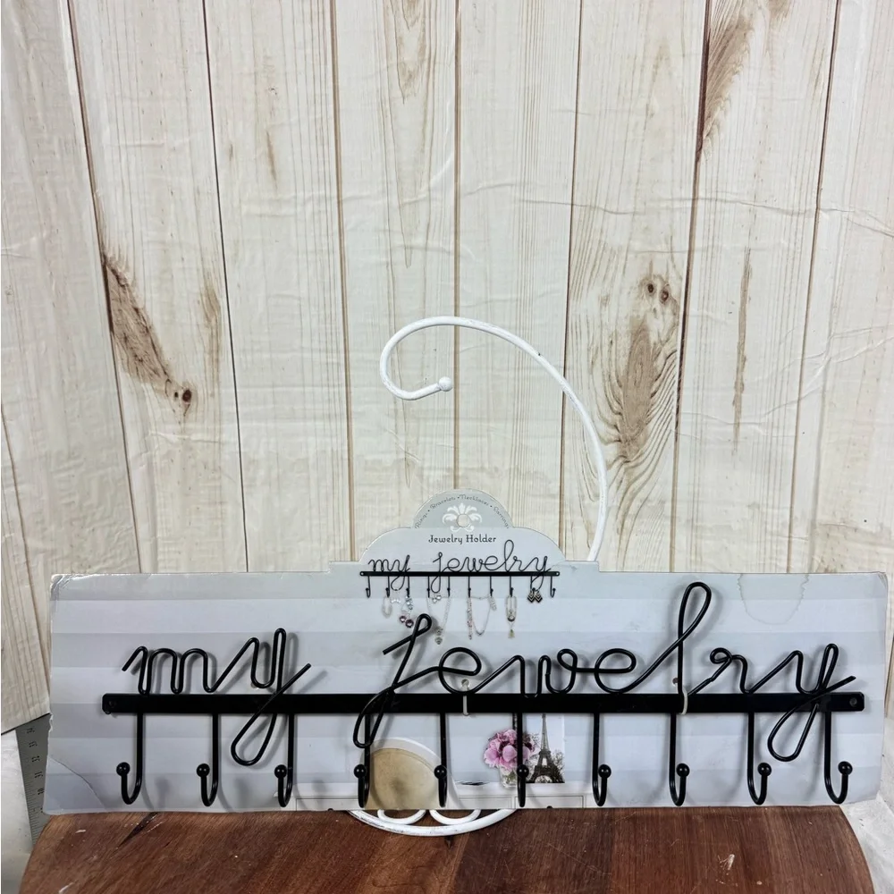 My Jewelry Black Wall Hook Rack - Decorative Home Wall Decor